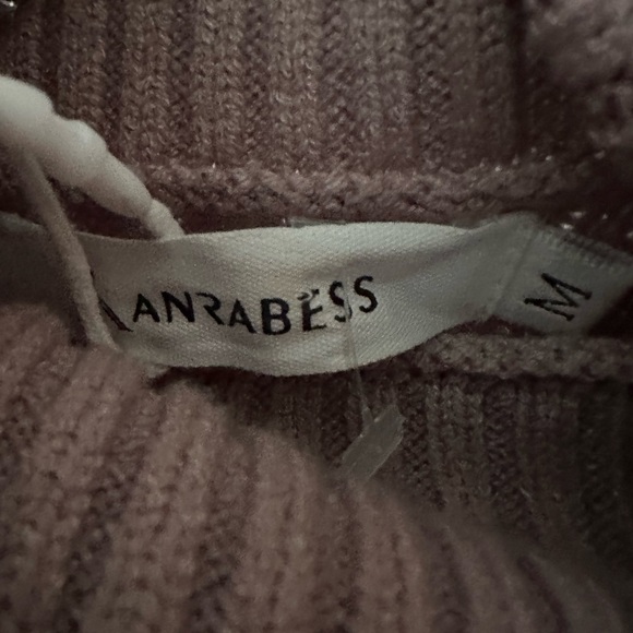 ANRABESS Women Oversized Mauve Turtleneck Sweater Dress. Size medium. - Picture 11 of 11